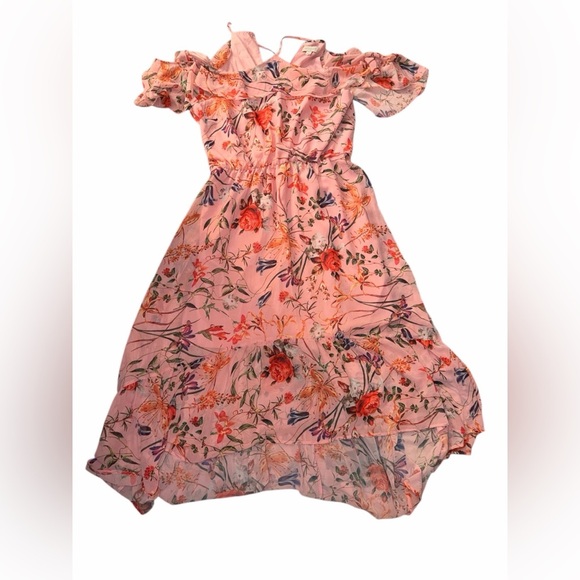 Belle Sky Pink Floral High Low Dress - Picture 3 of 6